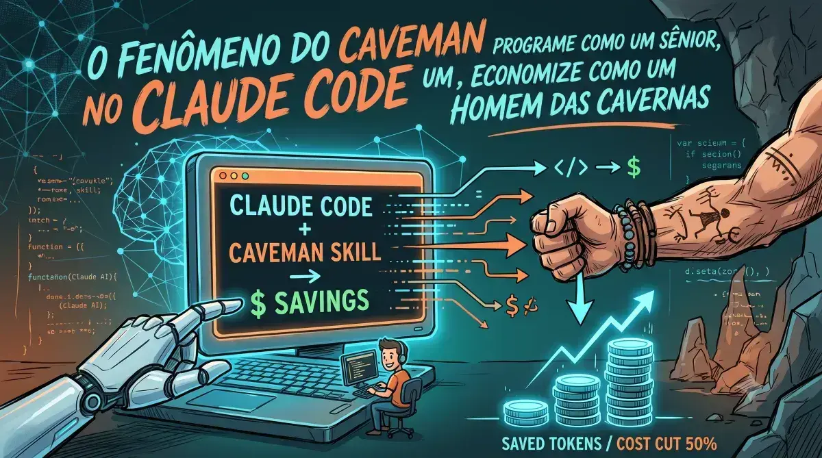 O Fenômeno do Caveman no Claude Code: Programe como um Sênior, Economize como um Homem das Cavernas